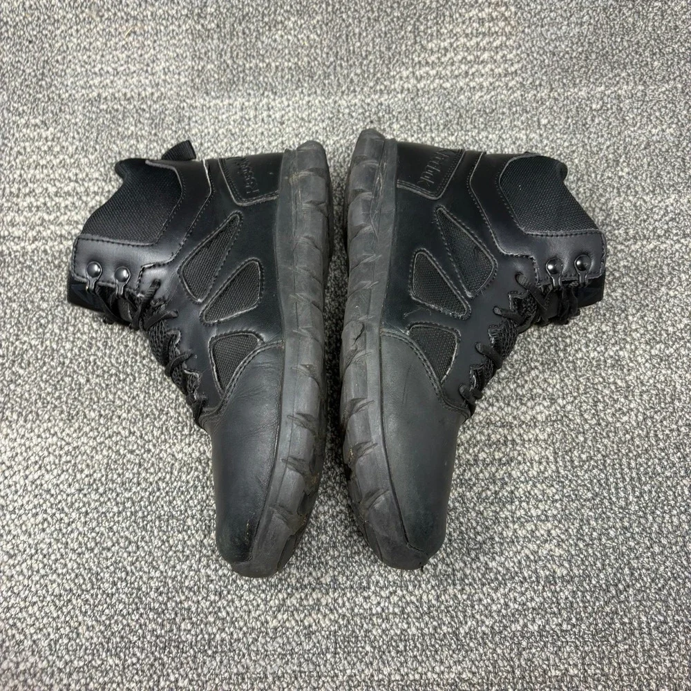 Reebok Sublite Cushion Tactical Boots Mens 7.5 Black Side Zip RB8605 Soft Toe